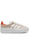 Adidas Originals Gazelle Bold "wonder Beige Orange" Sneakers In Neutrals