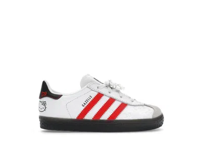 Pre-owned Adidas Originals Gazelle Comfort Closure Hello Kitty Sneakers In Cloud White/red/black