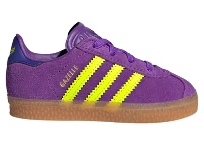 Pre-owned Adidas Originals Gazelle Comfort Closure Sneakers In Active Purple/solar Yellow/collegiate Purple In Multi