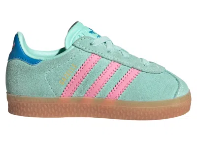 Pre-owned Adidas Originals Gazelle Comfort Closure Sneakers In Clear Mint/bliss Pink/bright Blue In Multi