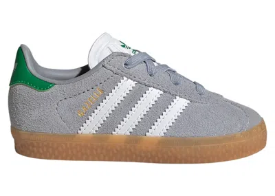 Pre-owned Adidas Originals Gazelle Comfort Closure Sneakers In Halo Silver/cloud White/green