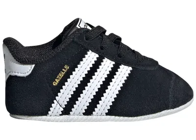 Pre-owned Adidas Originals Gazelle Crib Sneakers In Core Black/cloud White In Multi