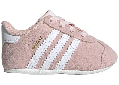 Pre-owned Adidas Originals Gazelle Crib Sneakers In Icey Pink/cloud White