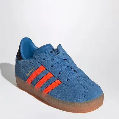 Adidas Originals Gazelle Focus Blue/solar Orange Sneaker With Elasticated Laces