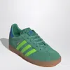 Adidas Originals Green Gazelle Sneaker With Elastic Laces