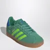 Adidas Originals Green Gazelle Sneaker With Elastic Laces