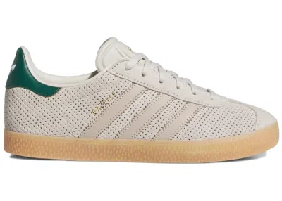 Pre-owned Adidas Originals Gazelle Green Sneakers In Aluminium/wonder Beige/collegiate Green