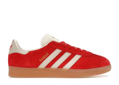 Pre-owned Adidas Originals Gazelle Gum (women's) Sneakers In Better Scarelet Red/aluminum/gold Metallic