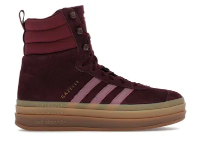 Pre-owned Adidas Originals Gazelle High (women's) Sneakers In Maroon/wonder Orchid/gold Metallic In Multi