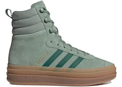 Pre-owned Adidas Originals Gazelle High (women's) Sneakers In Silver Green/collegiate Green/gold Metallic In Multi