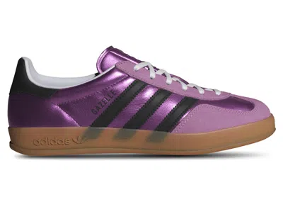 Pre-owned Adidas Originals Gazelle Indoor Black (women's) Sneakers In Bliss Lilac/core Black In Multi