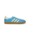 Adidas Originals Gazelle Indoor Leather-trimmed Suede And Nylon Sneakers In Blue