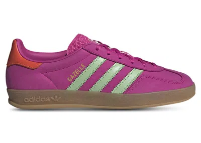 Pre-owned Adidas Originals Gazelle Indoor Coral (women's) Sneakers In Semi Lucid Fuchsia/semi Green Spark/signal Coral