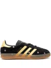 Adidas Originals Gazelle Indoor "core Black/almost Yellow/floral" Sneakers In Black