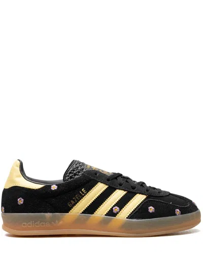 Adidas Originals Gazelle Indoor "core Black/almost Yellow/floral" Sneakers