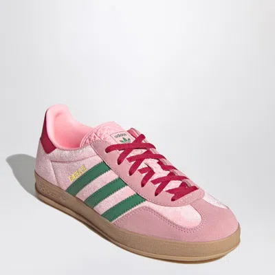 ADIDAS ORIGINALS ADIDAS ORIGINALS GAZELLE INDOOR COURT GREEN/GLOW PINK/GUM VELVET SNEAKER