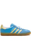 Adidas Originals Gazelle Indoor Leather-trimmed Suede And Nylon Sneakers In Blue