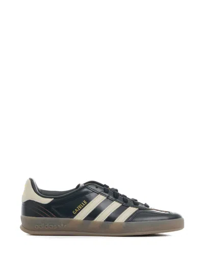 Adidas Originals Gazelle Indoor Leather Sneakers In Black