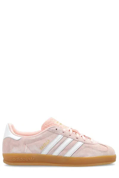 Adidas Originals Gazelle Indoor Low-top Sneakers In Sandy Pink/white/gum