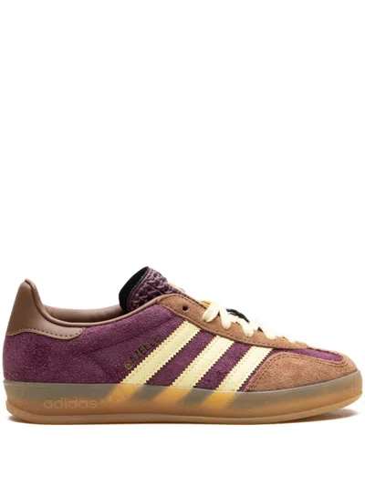 ADIDAS ORIGINALS GAZELLE INDOOR "MAROON/ALMOST YELLOW/PRELOVED BROWN" SNEAKERS