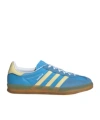 Adidas Originals Gazelle Indoor Leather-trimmed Suede And Nylon Sneakers In Blue