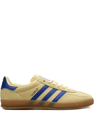 ADIDAS ORIGINALS GAZELLE INDOOR "POWDER YELLOW/ROYAL BLU" SNEAKERS