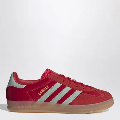 Adidas Originals Gazelle Indoor Velvet Low-top Sneakers In Red