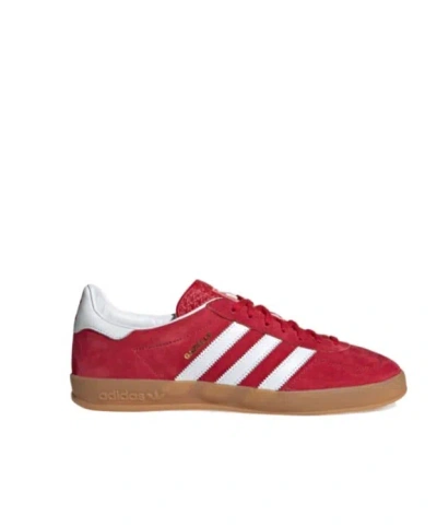 Adidas Originals Red Calf Leather Bos Taurus Low Top Sneakers In Multi