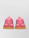 Adidas Originals Gazelle Indoor Sneaker Contrast Stripes In Pink