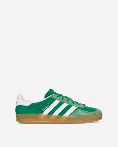 Adidas Originals Gazelle Indoor Sneakers In Green/white/hazy Green