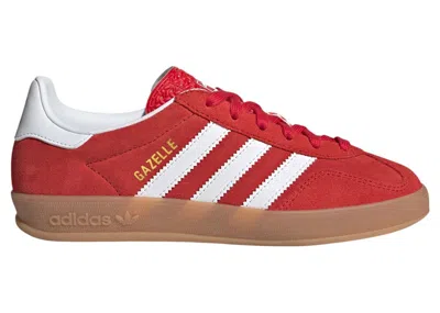 Pre-owned Adidas Originals Gazelle Indoor Sneakers In Better Scarelet Red/cloud White/gum In Multi