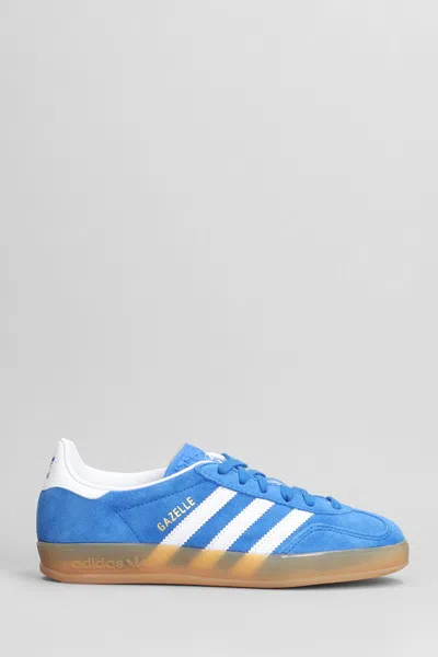 Adidas Originals Gazelle Indoor Sneakers In Cyan Suede In Multi