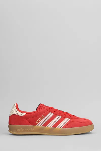 Adidas Originals Gazelle Indoor Sneakers In Red Suede