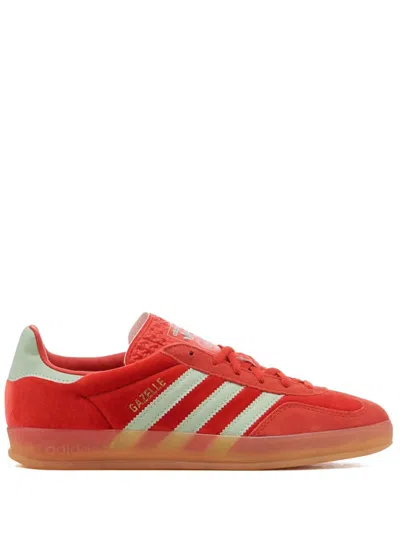 Adidas Originals Gazelle Indoor Velvet Low-top Sneakers In Red