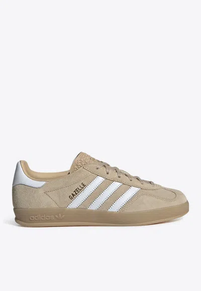 Adidas Originals Gazelle Indoor Suede Low-top Sneakers In Beige
