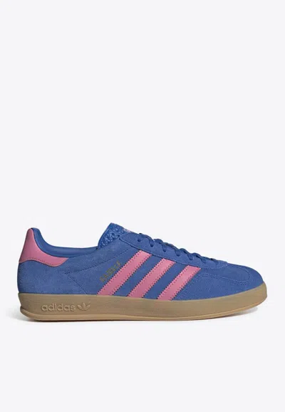 Adidas Originals Gazelle Indoor Suede Low-top Sneakers In Blue