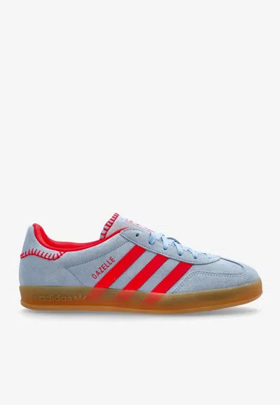Adidas Originals Gazelle Indoor Suede Low-top Sneakers In Blue