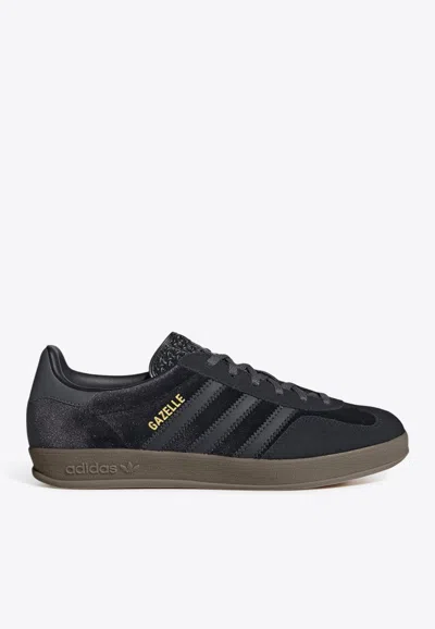 Adidas Originals Gazelle Indoor Suede Trainers In Black