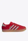 Adidas Originals Gazelle Indoor Velvet Low-top Sneakers In Red