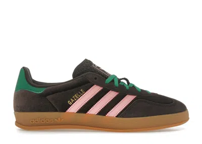 Pre-owned Adidas Originals Gazelle Indoor Velvet (women's) Sneakers In Brown/pink/green