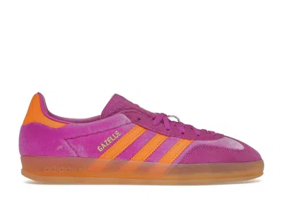 Pre-owned Adidas Originals Gazelle Indoor Velvet (women's) Sneakers In Purple Burst/eqt Orange/gum
