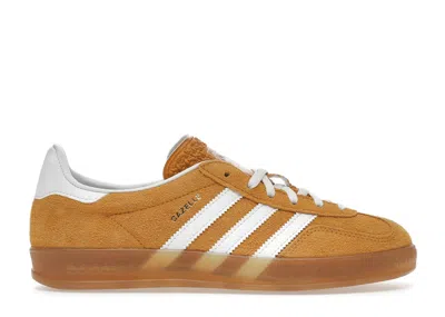 Pre-owned Adidas Originals Gazelle Indoor White (women's) Sneakers In Orange Peel/cloud White/gold Metallic
