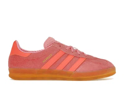 Pre-owned Adidas Originals Gazelle Indoor (women's) Sneakers In Beam Pink/solar Red/gum In Multi