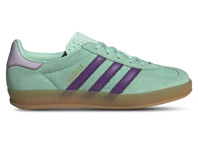 Pre-owned Adidas Originals Gazelle Indoor (women's) Sneakers In Clear Mint/active Purple In Multi