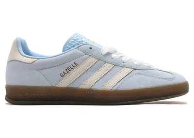 Pre-owned Adidas Originals Gazelle Indoor (women's) Sneakers In Clear Sky Blue/off White/gum