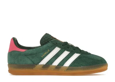 Pre-owned Adidas Originals Gazelle Indoor (women's) Sneakers In Collegiate Green/footwear White/lucid Pink