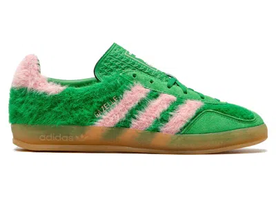 Pre-owned Adidas Originals Gazelle Indoor (women's) Sneakers In Green/glow Pink/gum 3
