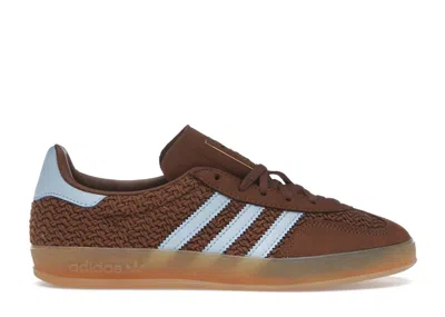 Pre-owned Adidas Originals Gazelle Indoor (women's) Sneakers In Preloved Brown/clear Sky Blue/gum
