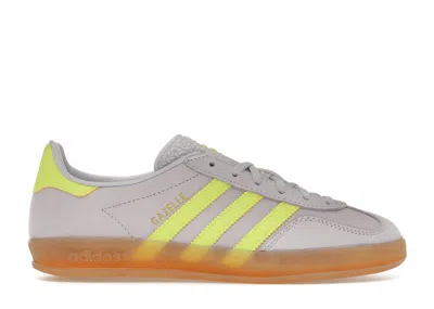 Pre-owned Adidas Originals Gazelle Indoor (women's) Sneakers In Silver Dawn/solar Yellow/gum In Multi
