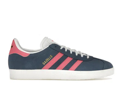 Pre-owned Adidas Originals Gazelle Ink (women's) Sneakers In Preloved Ink/lucid Pink/gold Metallic